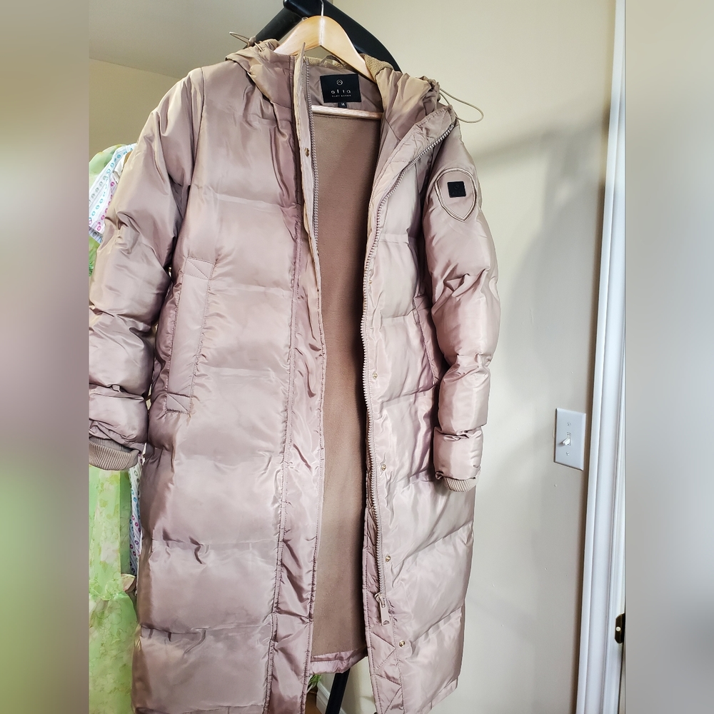 Camel puffer coat